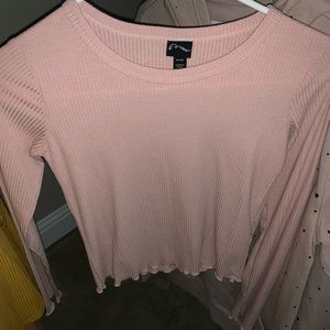 Girls light pink fitted top